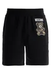 Moschino Logo Sweatpants Shorts In Black