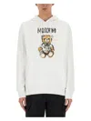 Moschino Teddy Print Sweatshirt In White