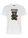 Moschino Logo Printed Cotton Jersey T-shirt In White