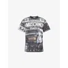 Moschino Mens Black Snoop Dogg Graphic-print Cotton T-shirt Xl In Black