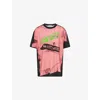 Moschino Mens Pink/white Sex Pistols Graphic-print Cotton T-shirt In Pink