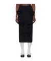 Moschino Merino Wool Knit Midi Skirt In Blue