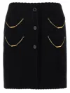 Moschino Merino Wool Knit Mini Skirt