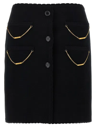 MOSCHINO MERINO WOOL KNIT MINI SKIRT