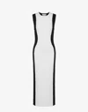 Moschino Merino Wool Long Dress In Ivory