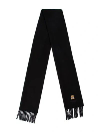 Pre-owned Moschino Merino Wool Scarf In Black