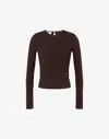 Moschino Lace-trimmed Wool Sweater In Brown