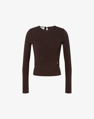 Moschino Merino Wool Sweater In Brown