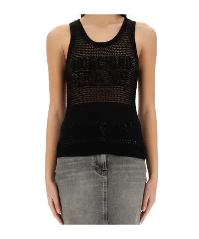 MOSCHINO MESH TOP WITH LOGO