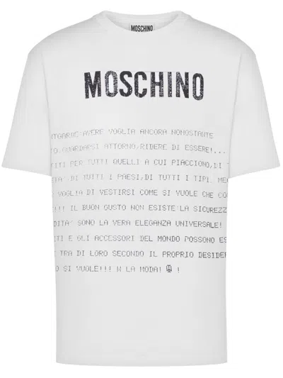 MOSCHINO MESSAGE PRINT T-SHIRT
