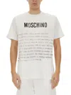 Moschino T-shirt With Lettering Print In White