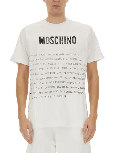 MOSCHINO MOSCHINO "MESSAGE PRINT" T-SHIRT