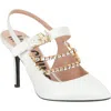 Moschino Rhinestone-embellished Pumps In White