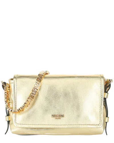 Moschino Metal Logo Crossbody In Yellow