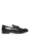 MOSCHINO METAL LOGO LOAFERS