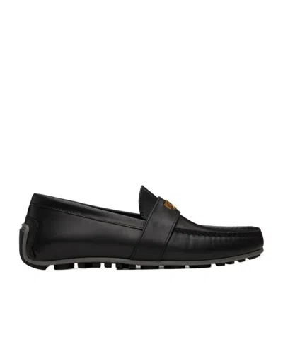 Moschino Black Driver Loafers