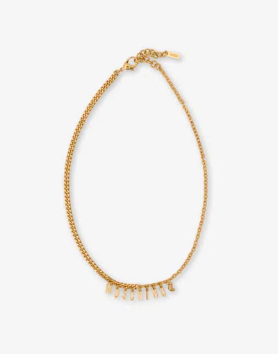 Moschino Metal Necklace In Gold