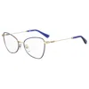 Moschino Blue Metal Frames In Blue