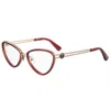 Moschino Burgundy Metal Frames In White