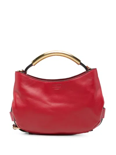 Moschino Metal-handle Tote Bag In Red