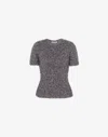 Moschino Metallic Effect Fabric Sweater In Gray