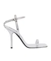 Moschino Tina 100 Mirror Effect Sandals In White
