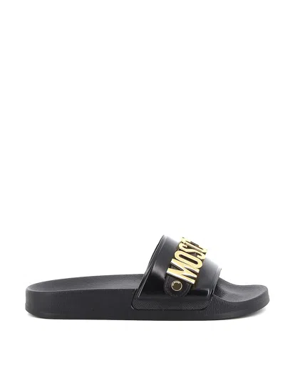 Moschino Metallic Letters Slide In Multi