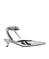 Moschino Metallic Pumps In Gray