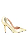 MOSCHINO METALLIC SCULPTED-HEEL PUMPS