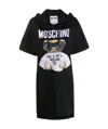 Moschino Micro Teddy Bear Jersey Dress In Black