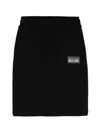 Moschino Mid-rise Cotton Skirt In Black