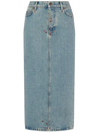 MOSCHINO MOSCHINO MID-RISE DENIM SKIRT