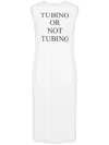 Moschino Slogan-print Midi Dress In White