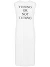 Moschino Slogan-print Midi Dress In White