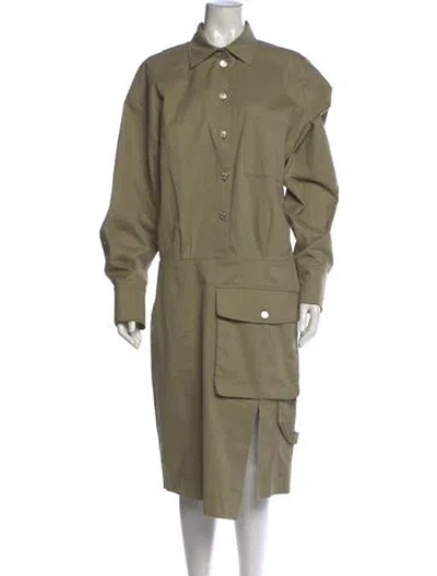 Pre-owned Moschino Midi Length Dress In Green