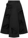 Moschino Flared Knee Length Skirt With Bow Accents