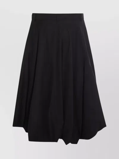 Moschino Midi Skirt With High Waist And Pleats In Black
