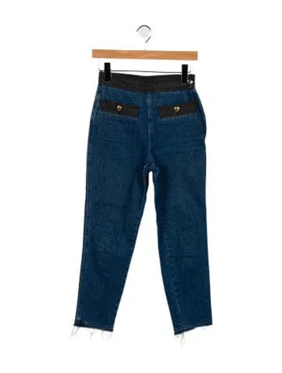 Pre-owned Moschino Mid-rise Skinny Leg Jeans In Blue