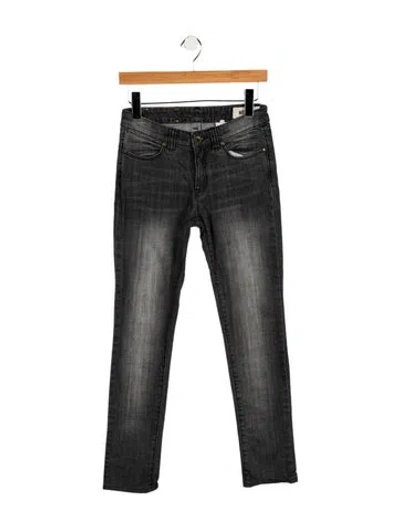 Pre-owned Moschino Mid-rise Skinny Leg Jeans In Gray