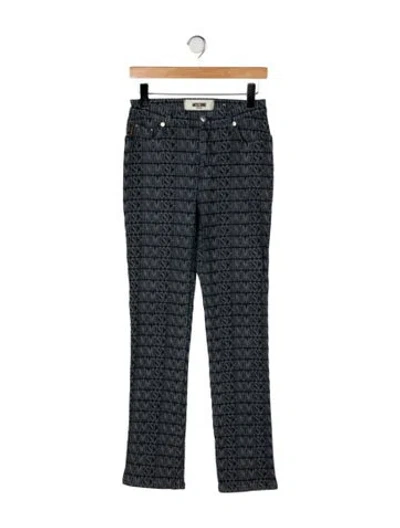 Pre-owned Moschino Mid-rise Skinny Leg Jeans In Grey