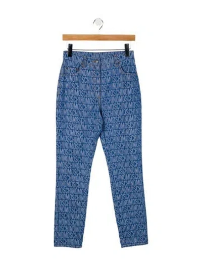 Pre-owned Moschino Mid-rise Skinny Leg Jeans W/ Tags In Blue