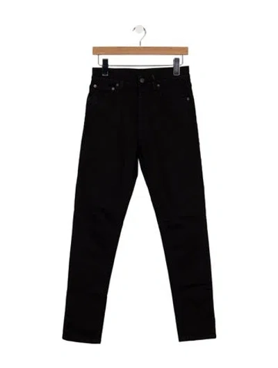 Pre-owned Moschino Mid-rise Straight Leg Jeans In Black