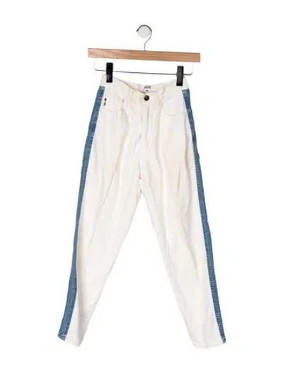 Pre-owned Moschino Mid-rise Straight Leg Jeans In Neutral