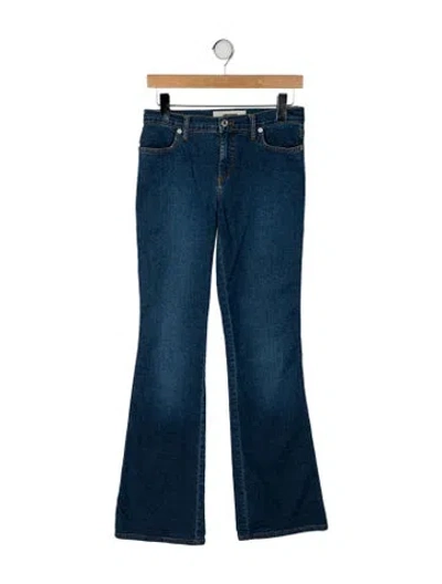 Pre-owned Moschino Mid-rise Wide Leg Jeans In Blue