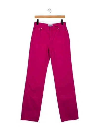 Pre-owned Moschino Mid-rise Wide Leg Jeans W/ Tags In Pink