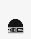 Moschino Milano Knit Hat In Black