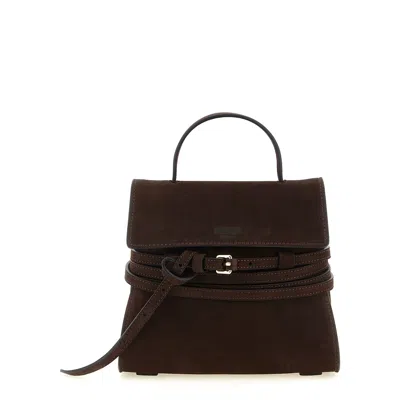 Moschino Milano Top Handle Bag  Brown