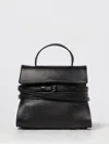 Moschino Structured Sheepskin Shoulder Bag In Black