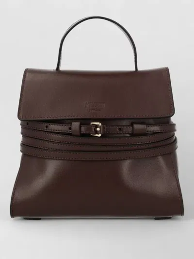 Moschino Mini Bag Top Handle Buckle Strap In Purple