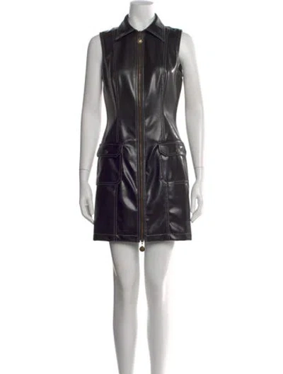 Pre-owned Moschino Mini Dress In Black
